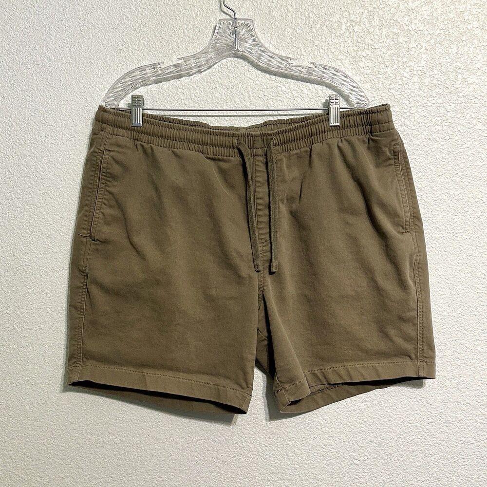 Bearbottom Clothing Chino Shorts Mens XXL Green Solid 7" Inseam Stretch Casual
